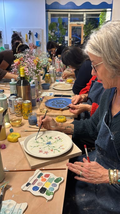 Ceramic Paint and Sip Workshop