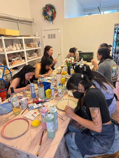 Ceramic Paint and Sip Workshop