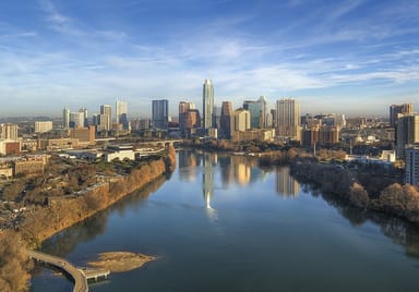 Private Flight Over San Marcos and Downtown Austin