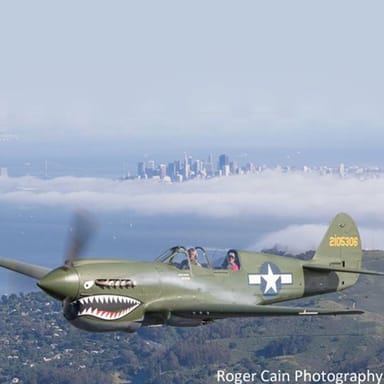 WWII Warbird P40 Warhawk Flight