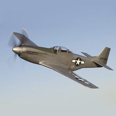 WWII Warbird North American P51 Mustang Flight