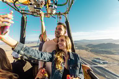 Afternoon Hot Air Balloon Ride with Champagne and Cheese