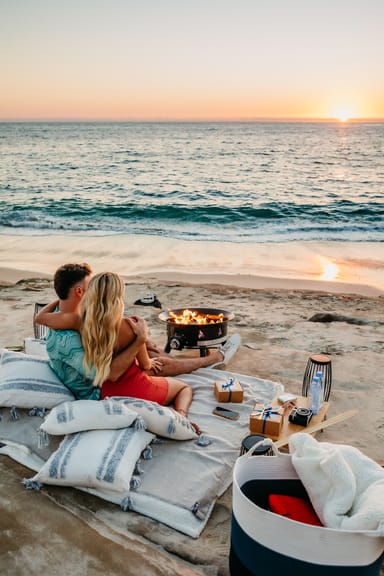 Romantic Windansea Beach Bonfire Date Night