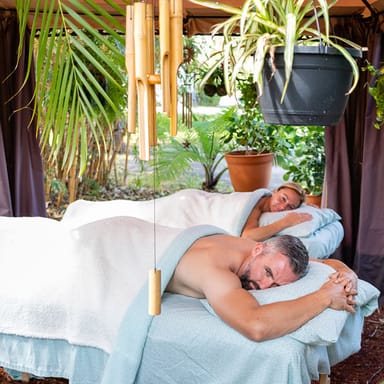 Couples Massage in a Bamboo Tiki Garden