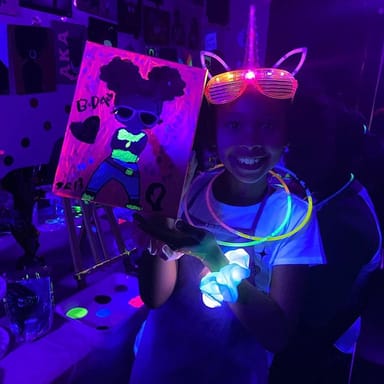 Kids Glow in the Dark Painting Session