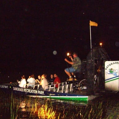 Nighttime Airboat Ride and Animal Sanctuary Admission