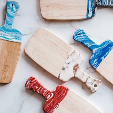 At-Home Marbled Resin Wood Board Craft Kit