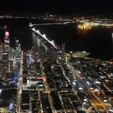 Nighttime San Francisco Private Airplane Tour for Two