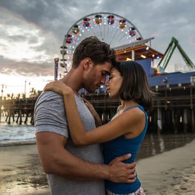 Professional Photoshoot at Santa Monica Beach and Pier
