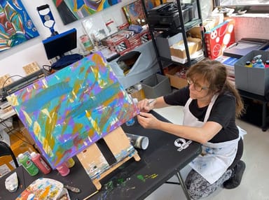 Create Your Own Abstract Painting Using Palette Knives