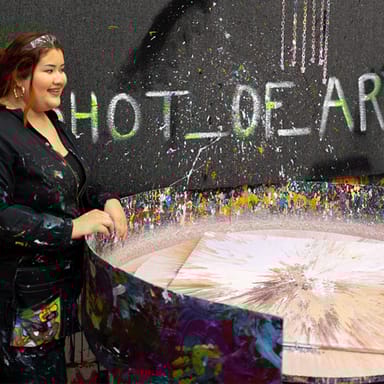 Private Balloon Paint and Shoot Spin Art Experience