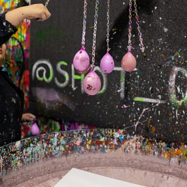 Private Balloon Paint and Shoot Spin Art Experience