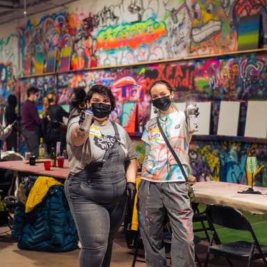 Spray Paint and Sip Experience