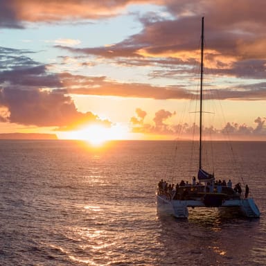 Napali Coast Sailing Catamaran All-Inclusive Sunset Dinner Cruise