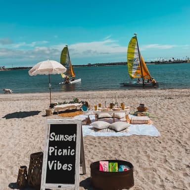 Private Sunset Picnic Experience for Two with Umbrella