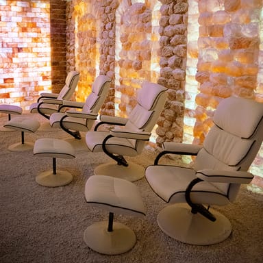 Massage and Halotherapy Session with Complimentary Salt Lamp Gift