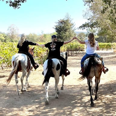Vineyard Horseback Ride for Two with Wine Bottle Souvenir