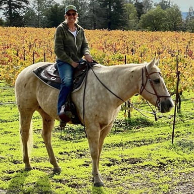 Vineyard Horseback Ride for Two with Wine Bottle Souvenir