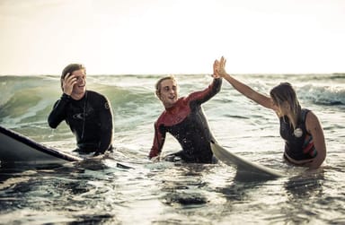 Private Group Surfing Lesson on Rockaway Beach