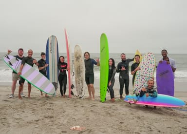Private Group Surfing Lesson on Rockaway Beach