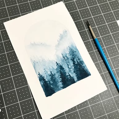 Watercolor Painting Class for Two with Mocktails