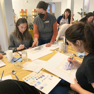 Watercolor Painting Class for Two with Mocktails